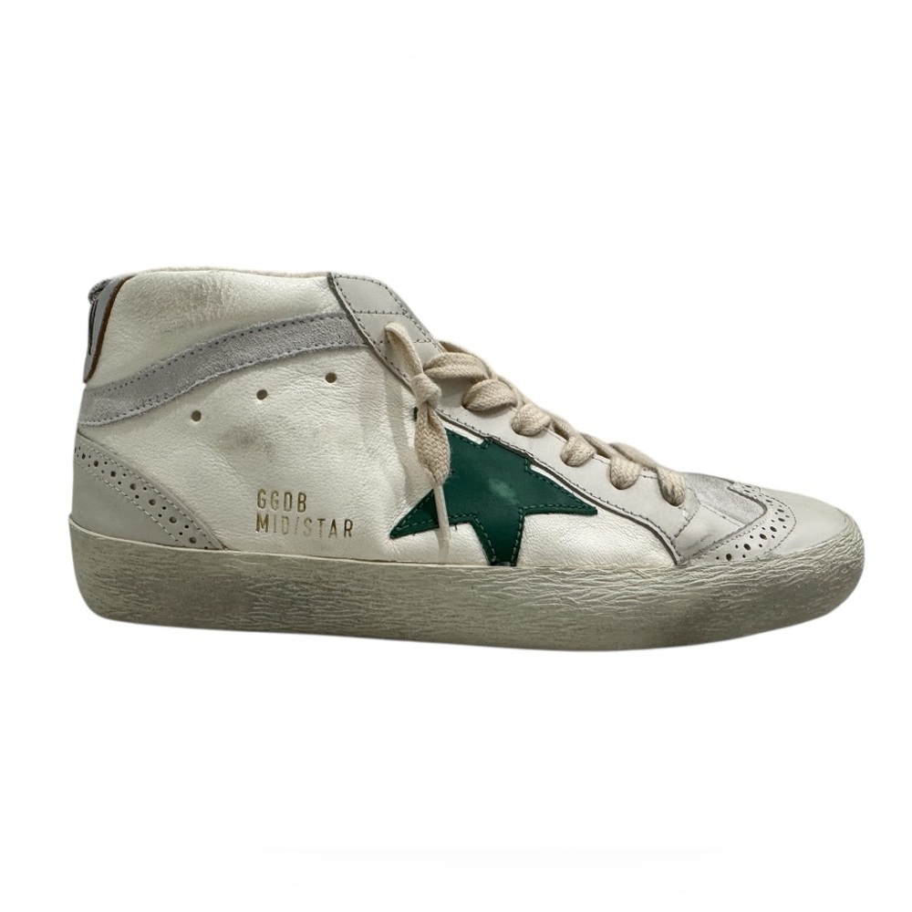 Golden Goose Women's Mid Star Cream Milky Green IT38/ US 8 NWT - Picture 7 of 12